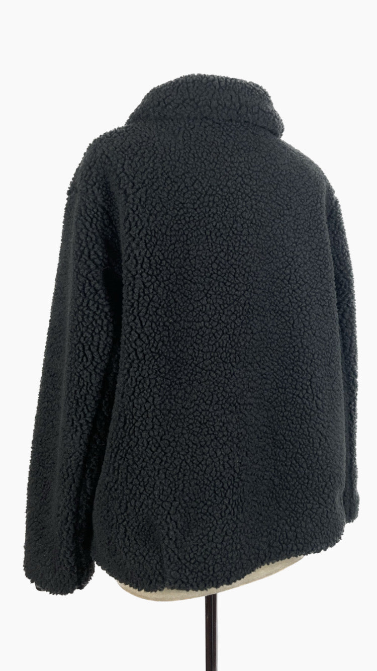 H&M teddy fleece in navy - medium