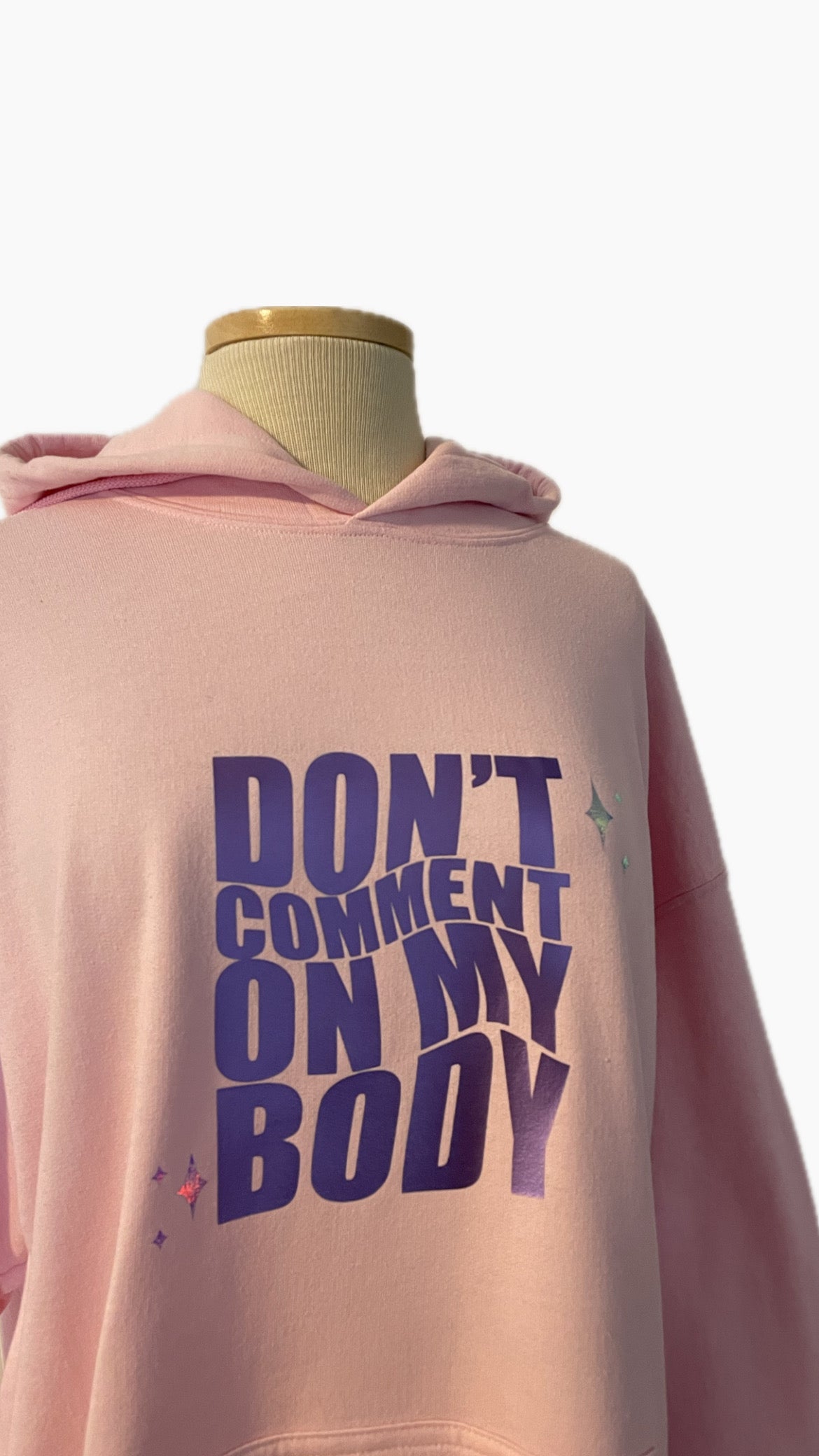 Don't Comment on my Body hoodie - large