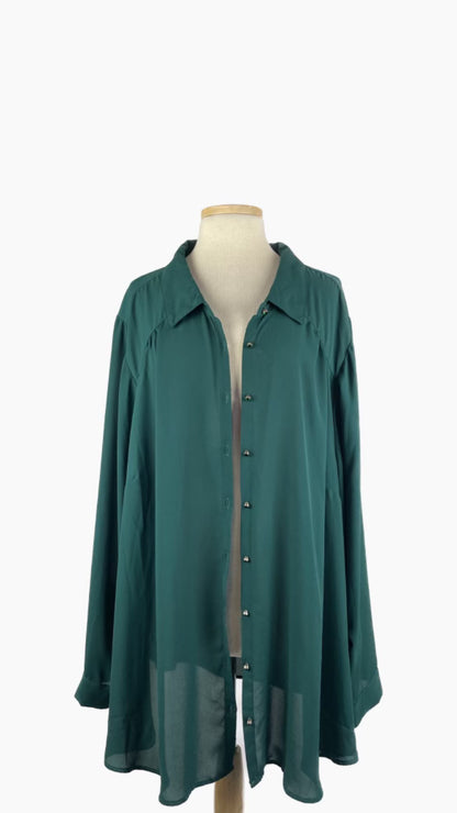 Torrid crepe blouse in emerald - 6xl