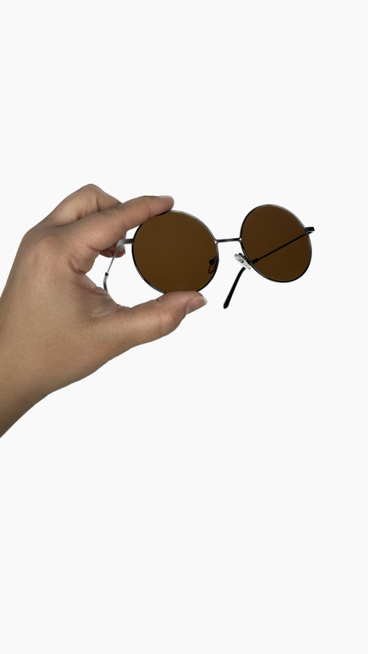 Circle sunnies in sepia