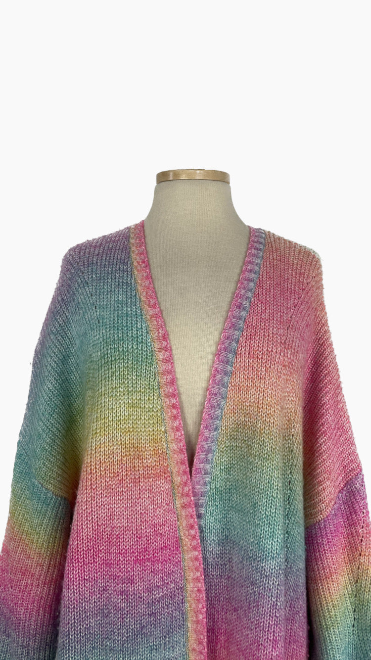 Torrid longline rainbow cardigan - 4/5xl