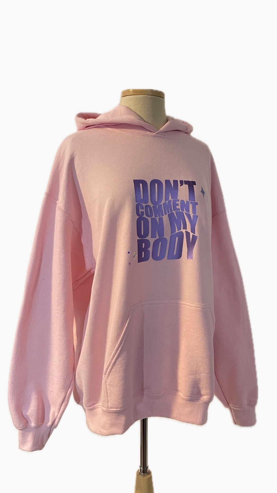 Don't Comment on my Body hoodie - large